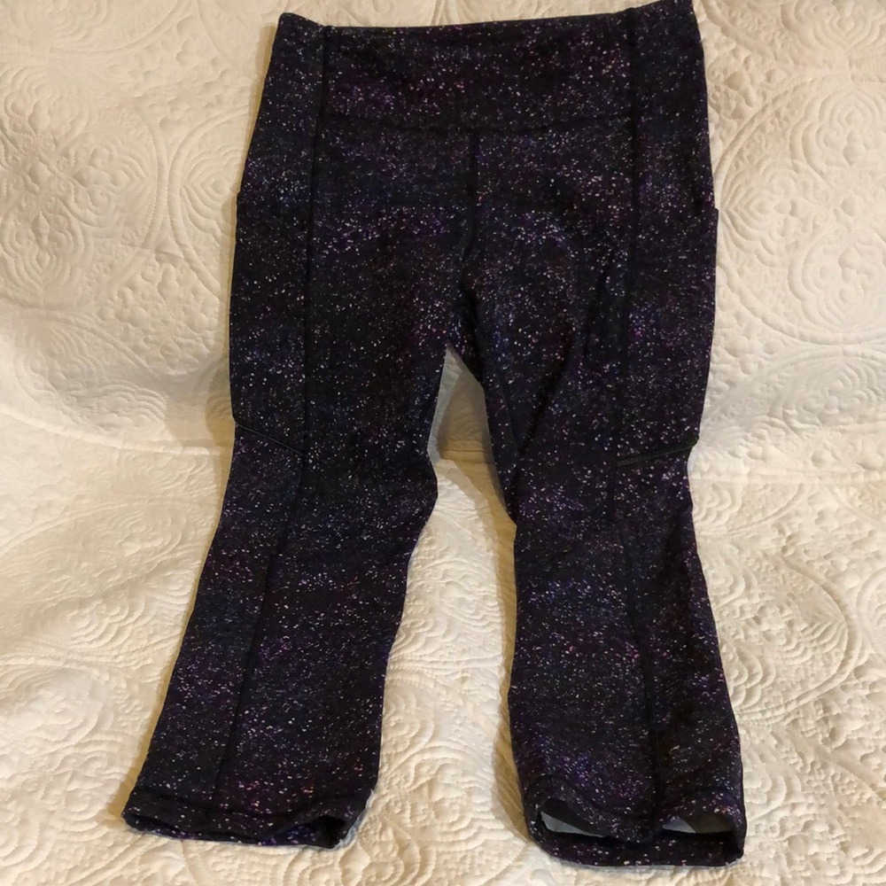 Lululemon speed up crop 21”, crystalline multi, size 4, like new